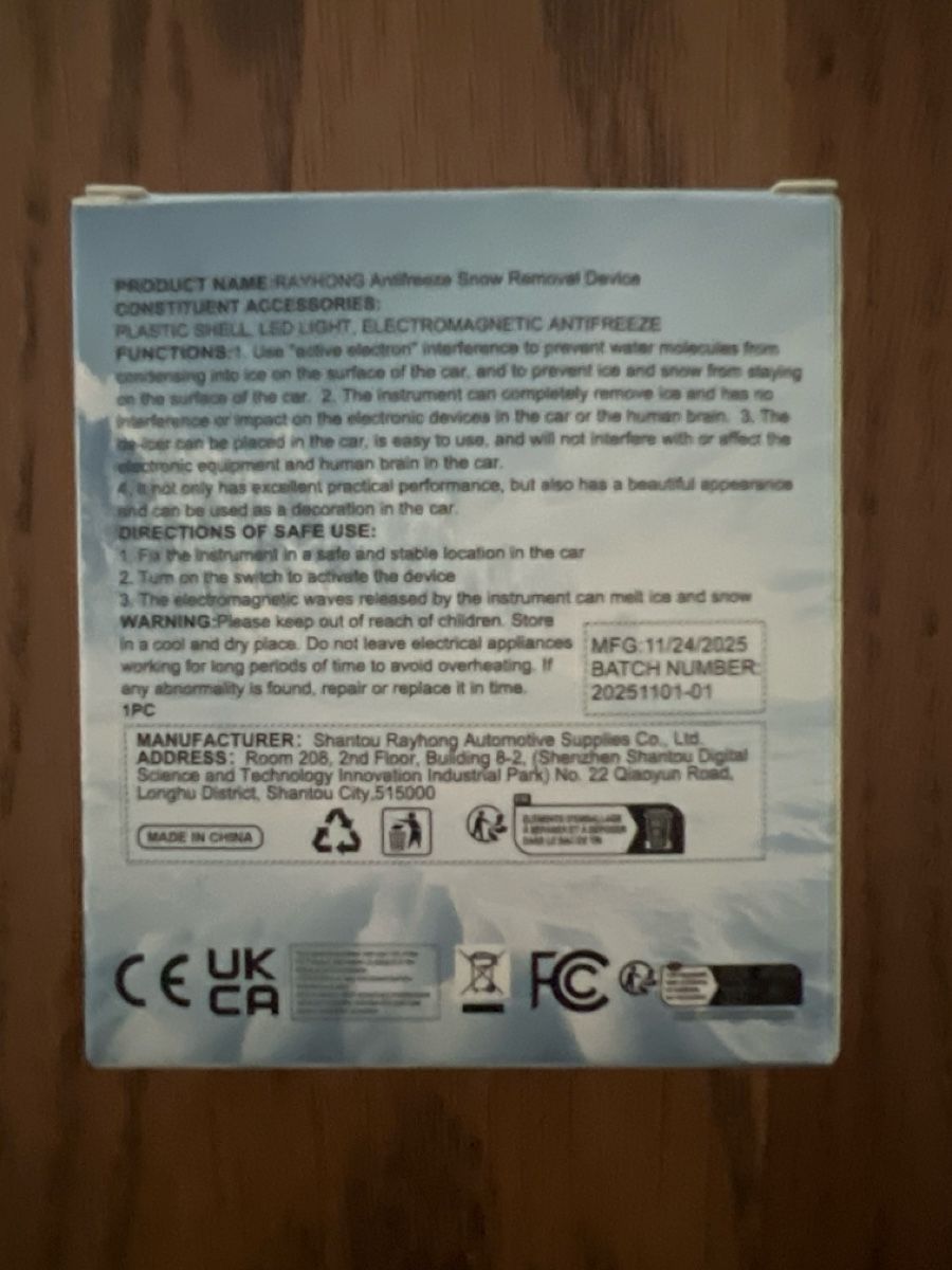 Componenti elettronici: RAYHONG Auto-Windschutzscheiben-Schneeräumgerät – Nuovo e nell'imballaggio originale da Rueun venduto da cnu_8fur 1