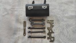 Vintage Leder Fahrrad Satteltasche inkl. Werkzeug