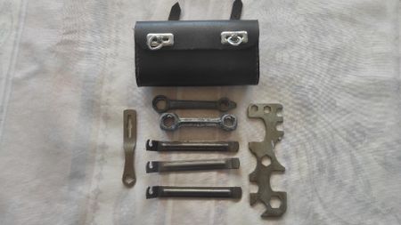 Vintage Leder Fahrrad Satteltasche inkl. Werkzeug