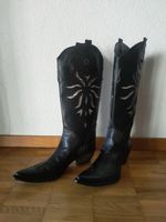 Schwarzer Lederstiefel Grösse 38