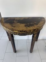 Antiker Konsolentisch, Vintage Halbmondtisch, Holz, Deko