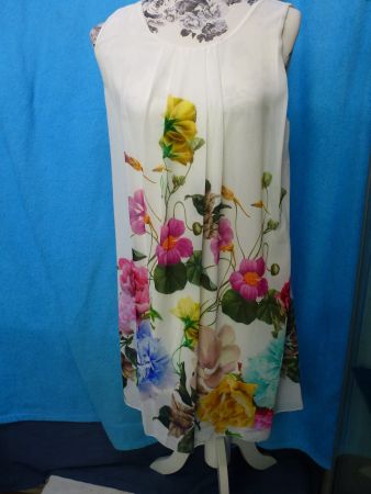 HÄNGERCHEN TUNIKA KLEID GR 38 DOPPELLAGIG NEU OHNE ARM EDEL