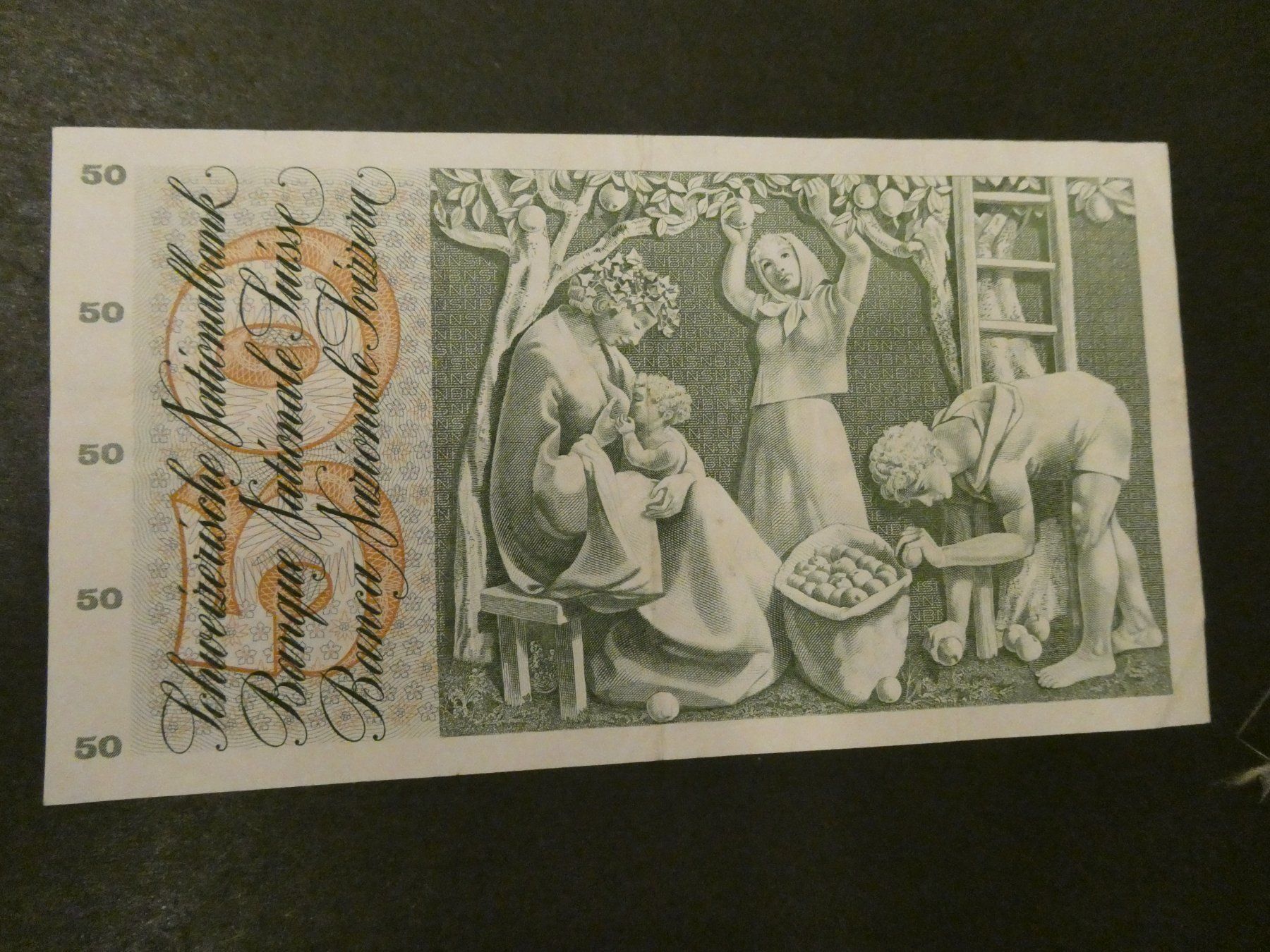 Banconote: Schweiz 1973, 50 Franken – Usato da Hinterforst venduto da Rohusri 1