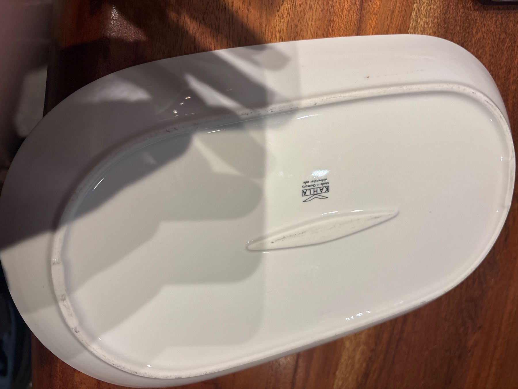 Piatti di portata: Kähler Servierplatte weiss, oval, neuwertig – Usato da Andwil SG venduto da schmei 1