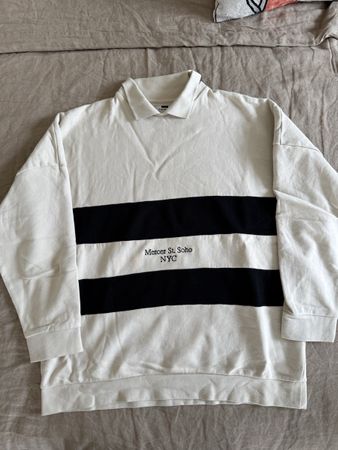Topman Mercer St. Soho NYC Collared Sweatshirt, Size M