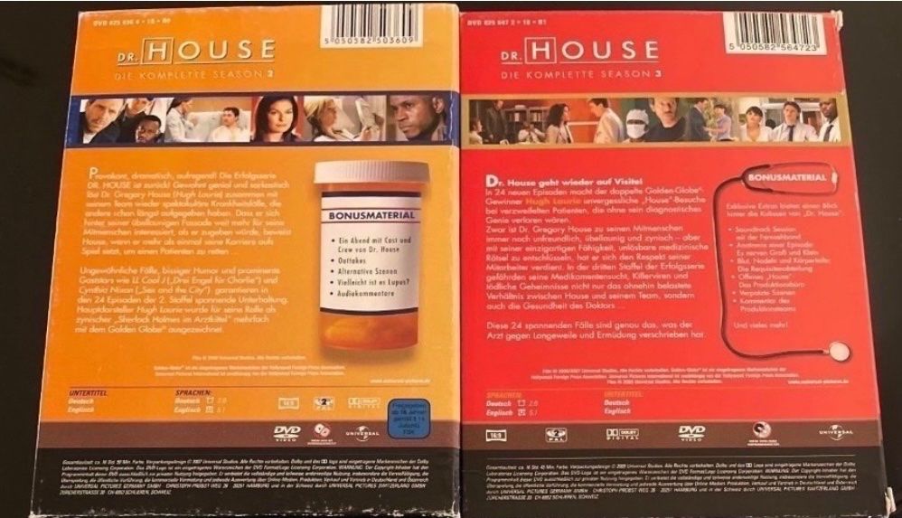 Alle DVDs: DVD // Serie - Dr. House 2. & 3.Staffel – Gebraucht aus Schönenwerd von d.chiara 1