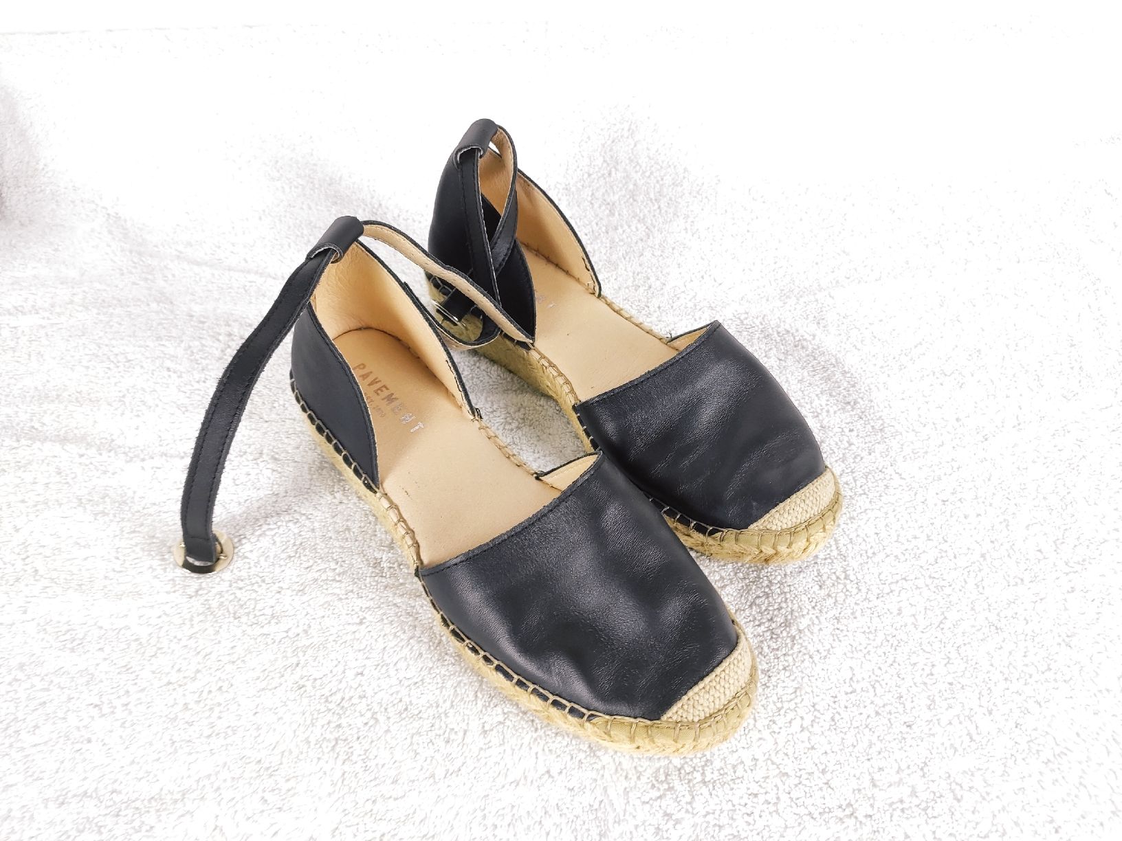 Damenschuhe: Pavement Espadrilles Gr. 38 - Sommer Schuhe schwarz Leder – Gebraucht aus Kreuzlingen von sko_9v6b 1