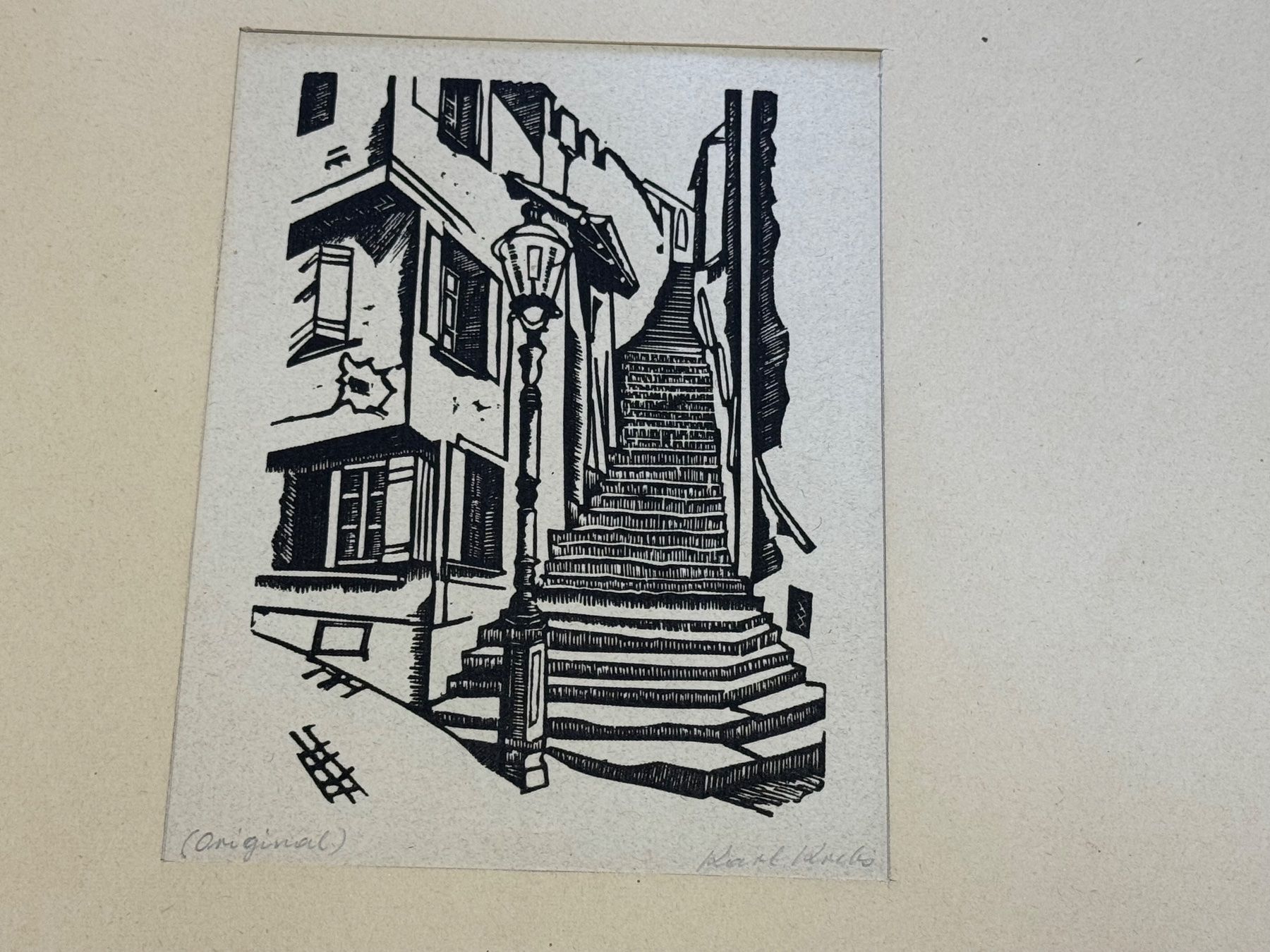 Xilografie: KREBS Karl, 2 Holzschnitte signiert – Usato da Bern venduto da Jwpm66 1