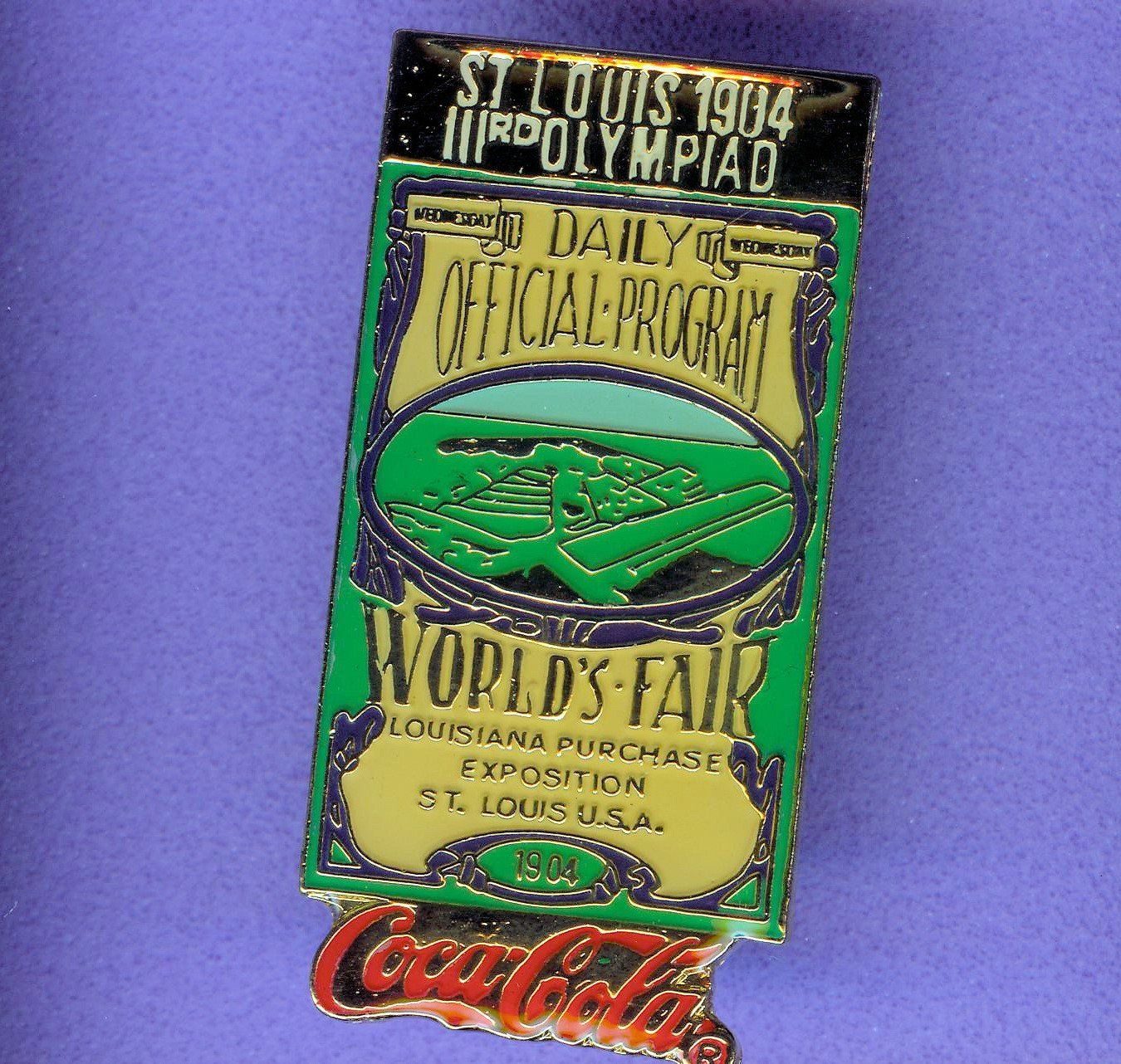 Coca-Cola Plaketten & Abzeichen: Cola  Sommer-Olympiade  ST.LOUIS 1904 – Gebraucht aus Winterthur von Sammleroase