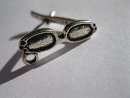 6 Anhänger metall, Brille