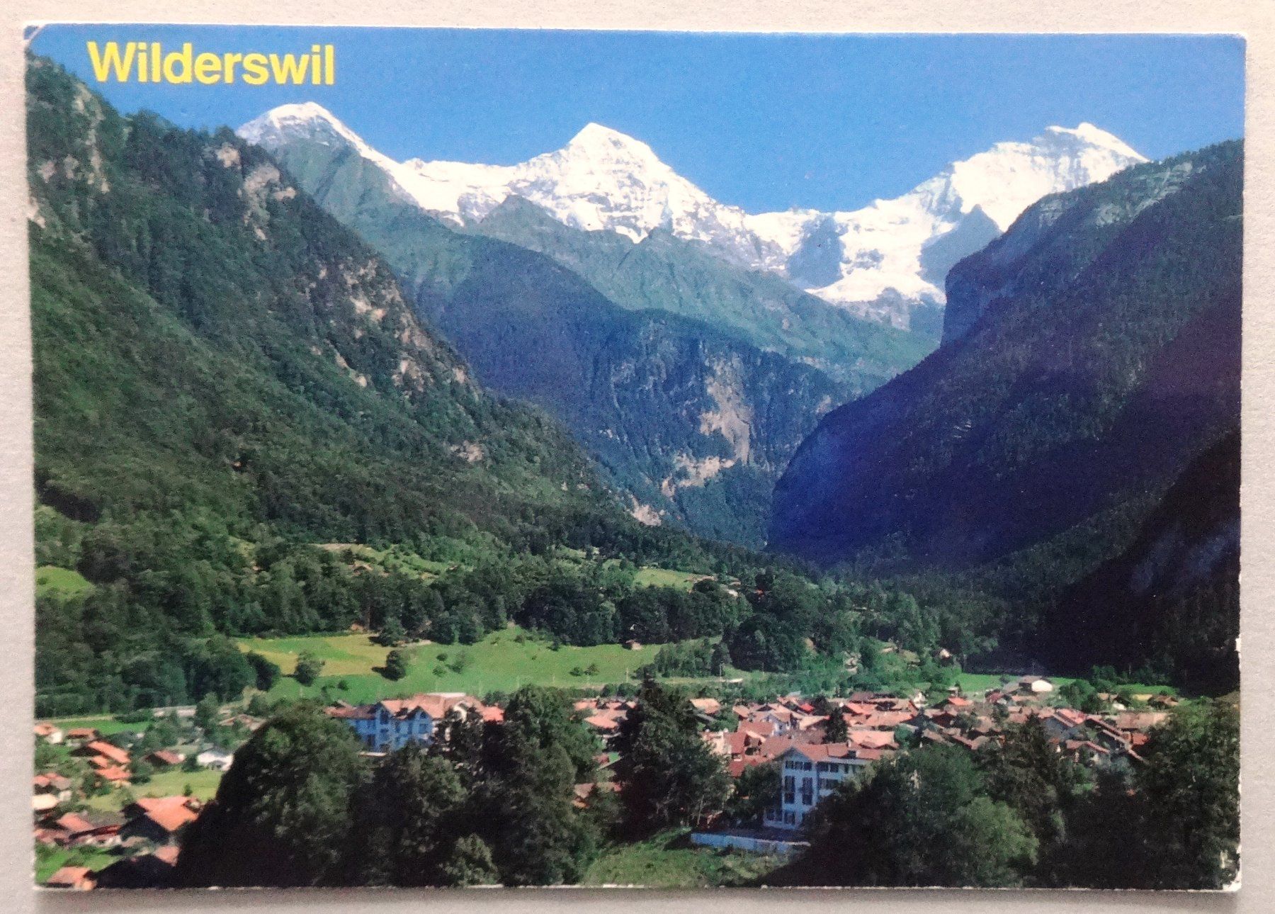 Cartoline postali: Wilderswil, Eiger, Mönch, Jungfrau – Usato da Fétigny venduto da Billy2miny