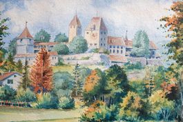 Aquarell Schloss Burgdorf