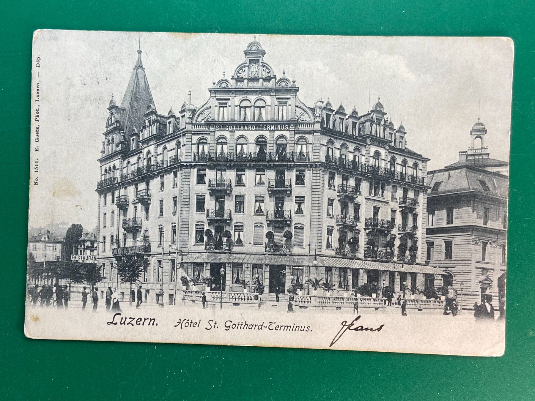 Cartoline postali: Luzern - Hotel St. Gotthard-Terminus – Usato da Steg VS venduto da danwer74