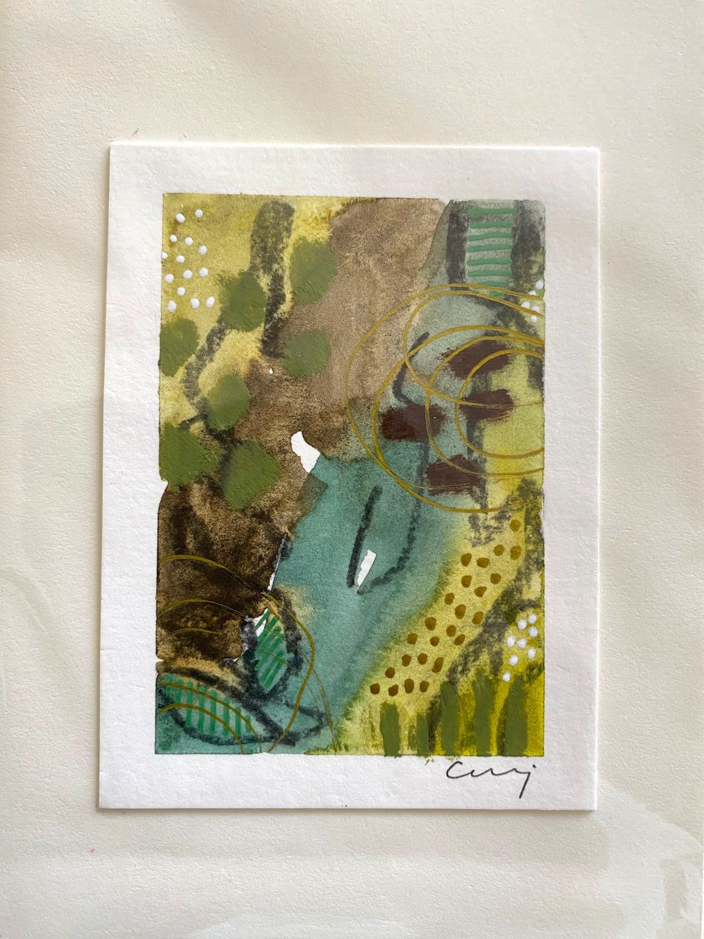 Karten: 4-er Set Aquarell-Kunstkarten, handgemalt, Grusskarten – Neu und originalverpackt aus Fanas von Omibia 2