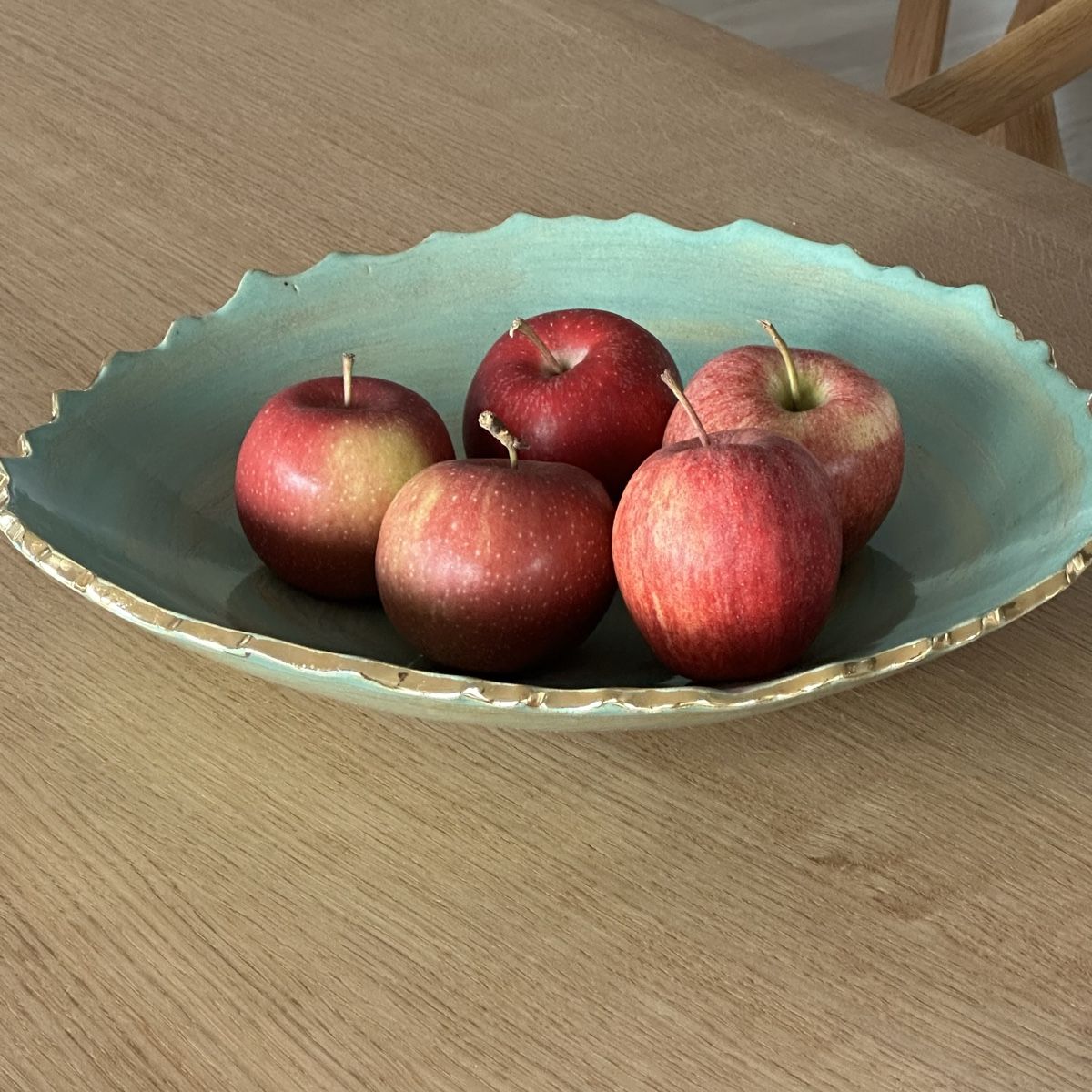 Piatti di portata: ..Schale handgetöpfert, grün changierend – Usato da Beringen venduto da Blume1234