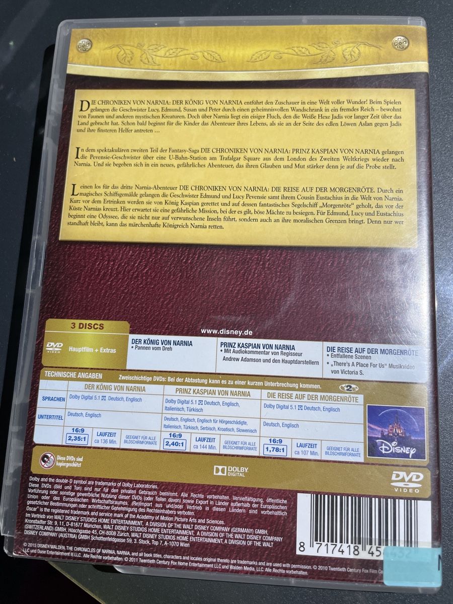 Tutti i DVDs: Narnia Trilogie DVD Box – Usato da Unterkulm venduto da son_fcs2 1