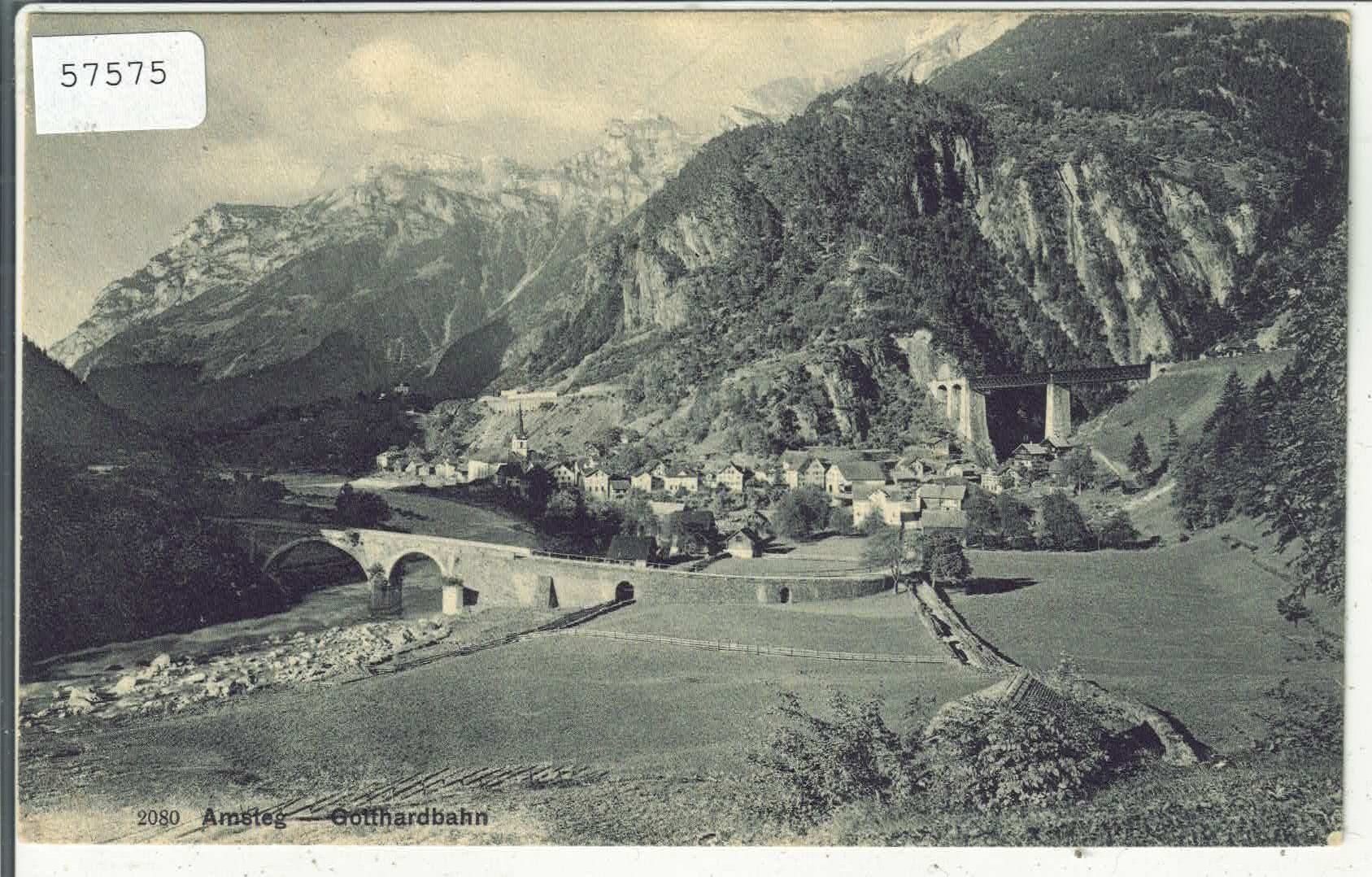 Cartoline postali: Gotthardbahn - Amsteg – Usato da Ettingen venduto da Kartenplanet