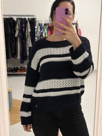 Brax leichter blau weiss Strickpullover für den Frühling 38
