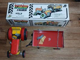 Vintage 70er Kovap  Traktor Blech Traktor & Anhänger 