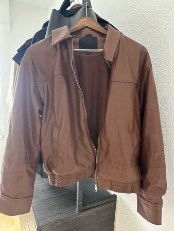 Zara Kunstlederjacke braun Grösse XS guter Zustand