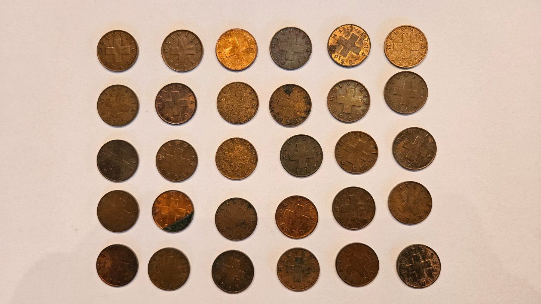 Tutti le monete: 2 Rappen Lot – Usato da Trachslau venduto da Daniel12766