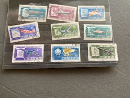 Ungarische Flugzeug Briefmarken Sammlung, Top Zustand!