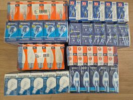 Glühlampen verschiedene Marken und Wattagen 60W 40W Konvolut