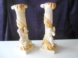 Kerzenständer Engel vergoldet Tisch Deko 1985