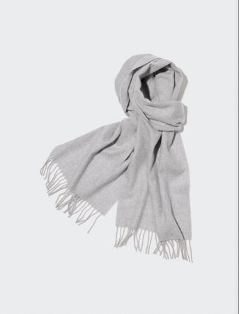 Uniqlo Scarf 100% Cashmere Light Grey