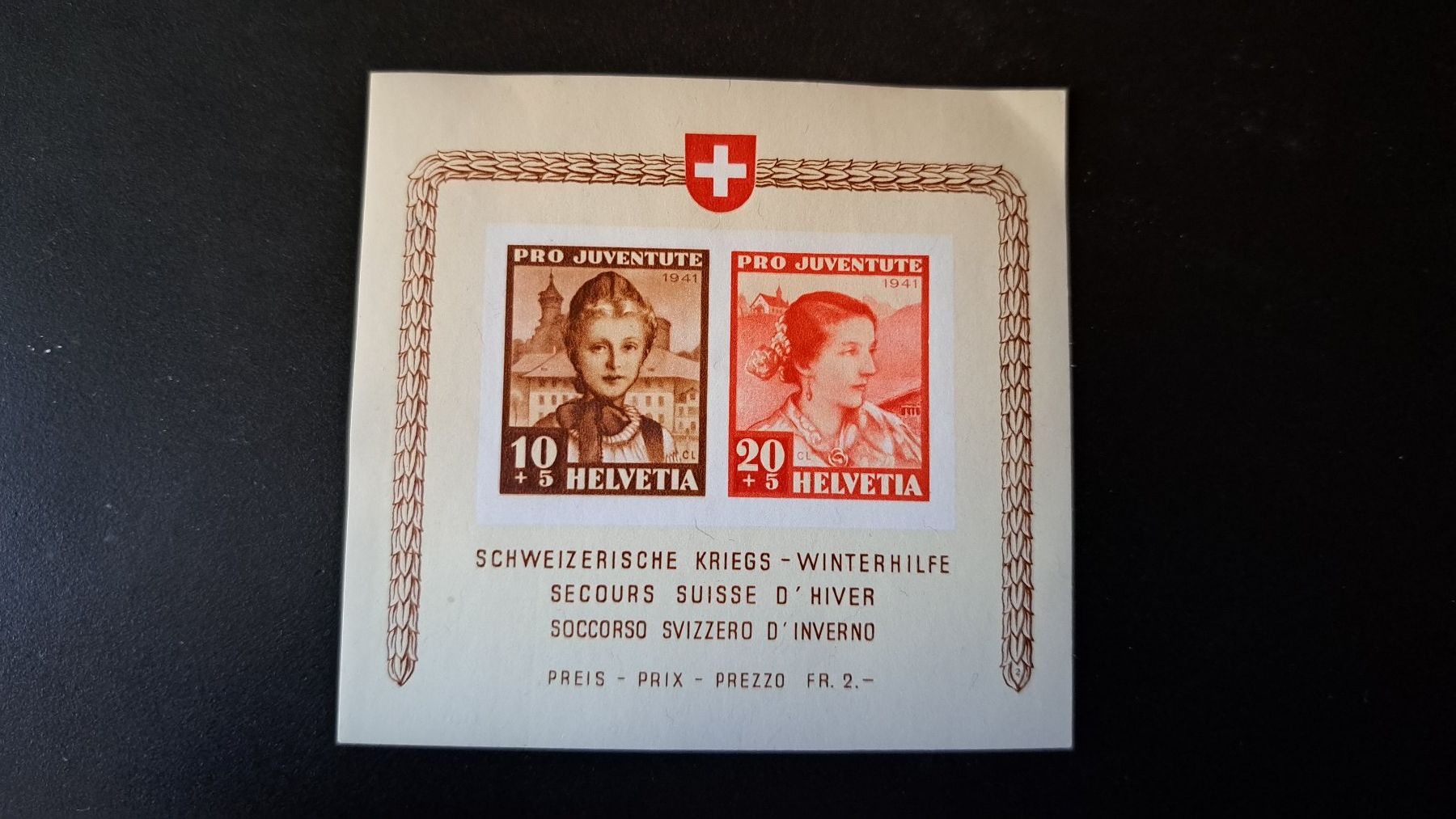 Alle Briefmarken: Projuventute Block 1941 – Neu (gemäss Beschreibung) aus Affeltrangen von Handre