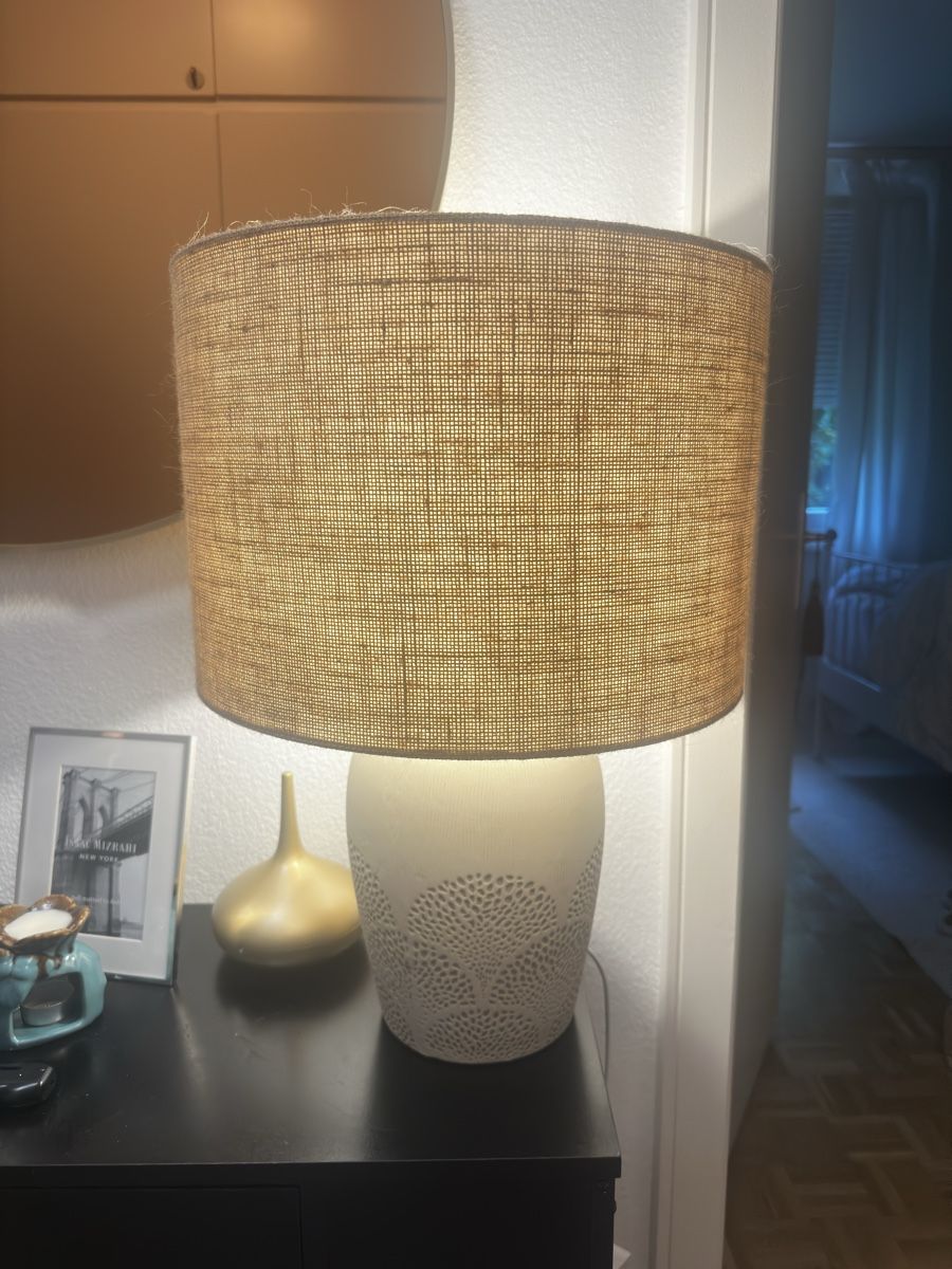 Maisons du monde Lampade: Boho Jute Lampshade Table Lamp Ceramic Base – Usato da Pully venduto da mar_sy8r 3