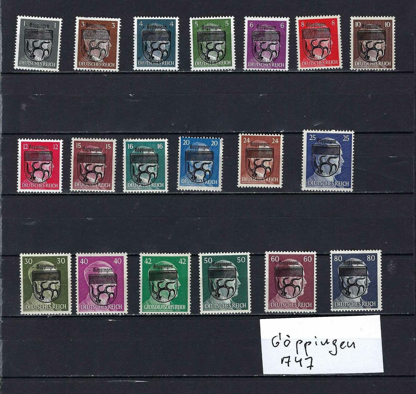 Tutti i francobolli: WKII Lokalausgabe Göppingen ** – Nuovo e nell'imballaggio originale da Altstätten SG venduto da Nandodax