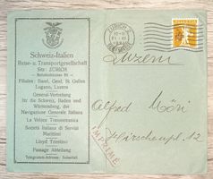 TR59 Enveloppe + Timbre Suisse 1921
