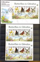 1997  Gibraltar Schmetterlinge FDC + Blocks n. 28 ** und ET