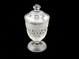 Moutardier cristal Baccarat Senftopf aus Baccarat-Kristall