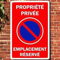 Panneau Enseigne Propriété Privée Emplacement réservé