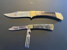 Taschenmesser Panther Hand Made und Messer mit Gabel