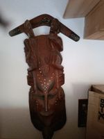 Holzmaske ohne Bumerang, Afrika, Australien Deko Wandbehang
