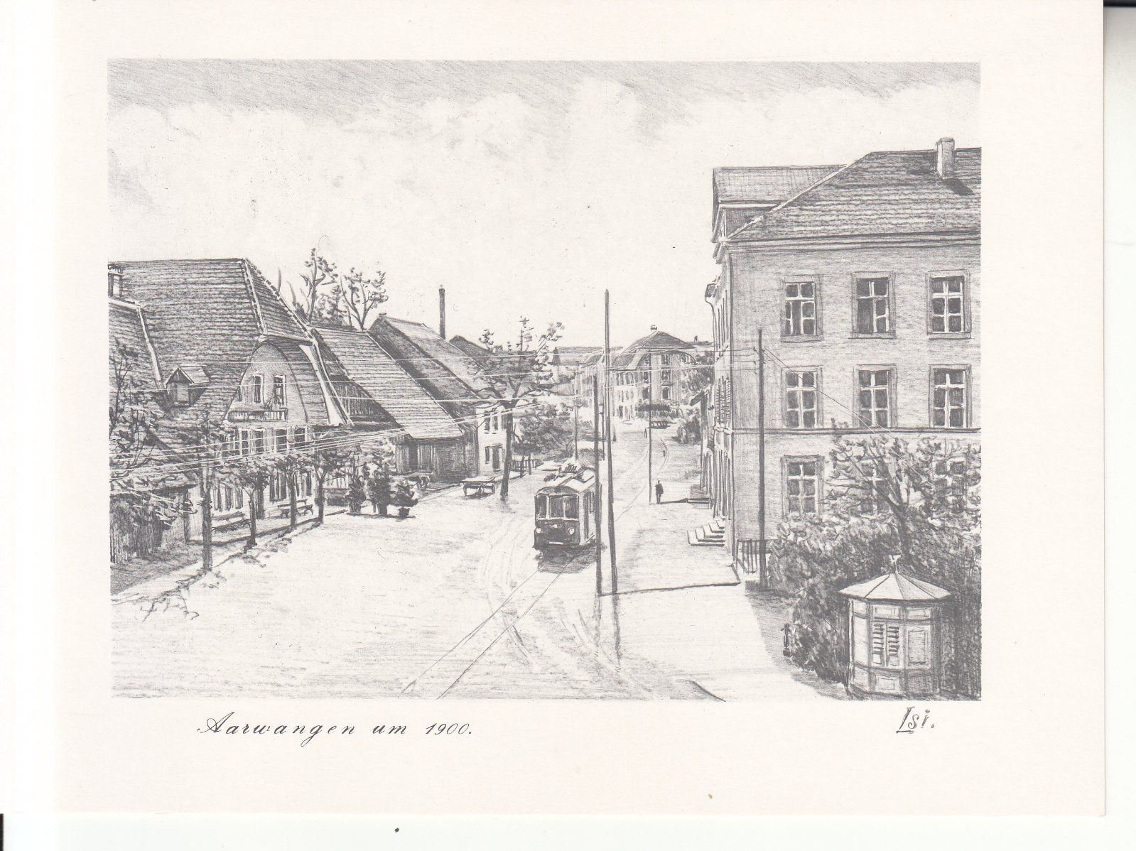 Cartoline postali: Aarwangen um 1900, Graphik Stefan Lerand – Usato da Bürglen TG venduto da StampGraf
