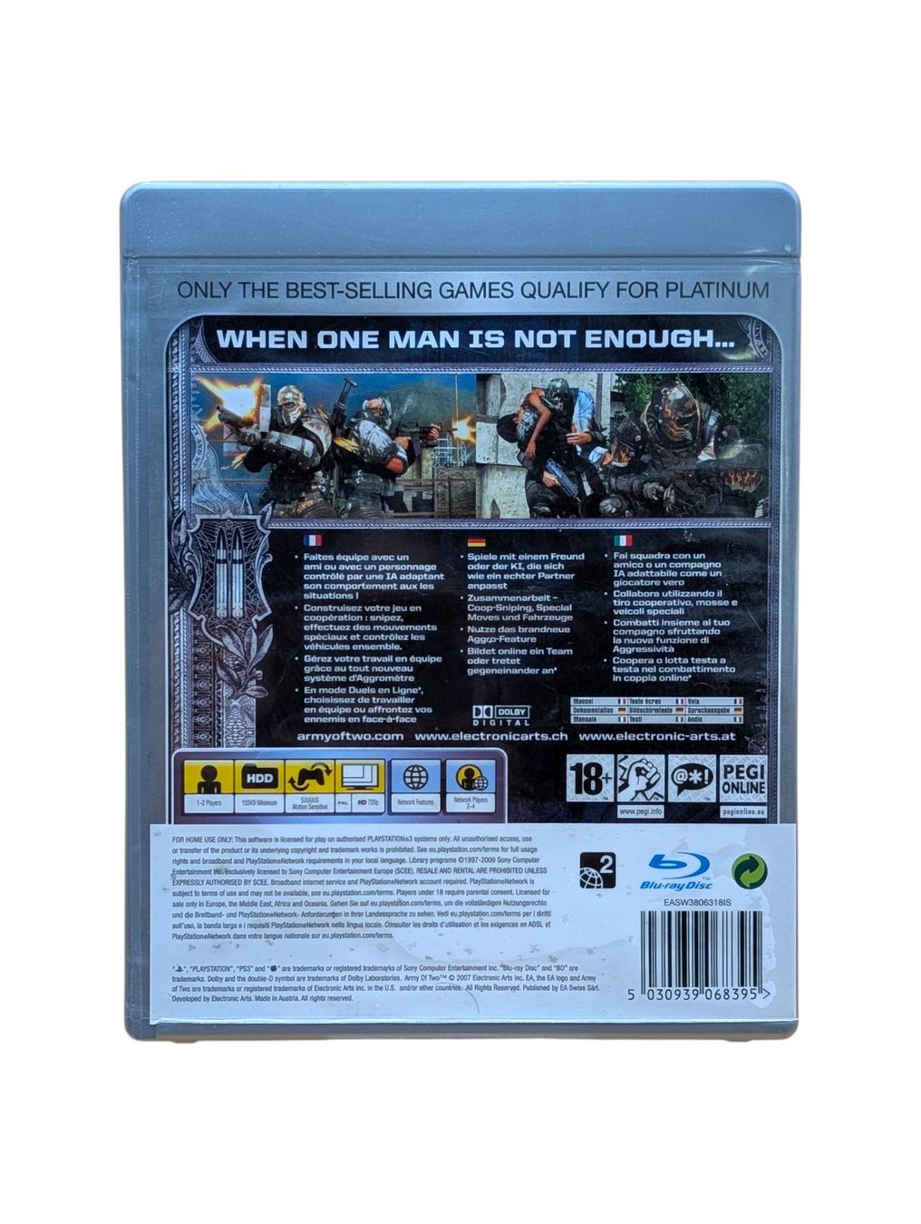Sony Giochi: Army of Two PS3 ohne Anleitung – Usato da Domat/Ems venduto da IsseldorsShop 1