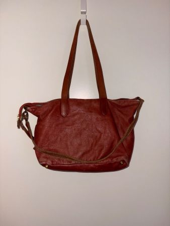 Cognacfarbene Lederhandtasche von MIMI BERRY