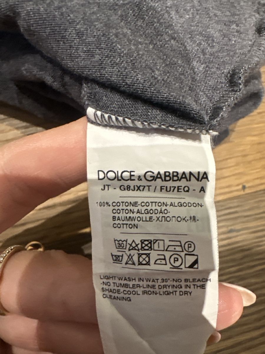 Dolce & Gabbana T-shirt: Dolce & Gabbana Grey T-shirt, Size 48 – Nuovo (secondo la descrizione) da Richterswil venduto da Ramar05 3