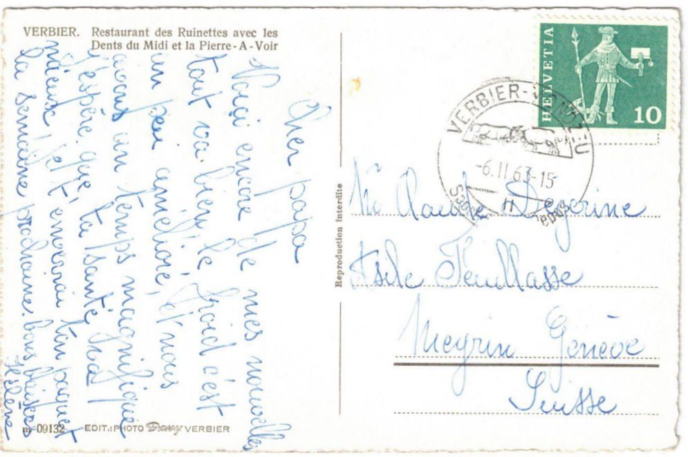 Cartoline postali: Verbier - Sessellift Ruinettes – Usato da Binningen venduto da Mountainrider 1