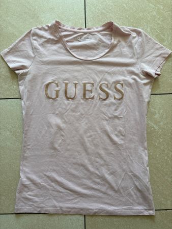 Guess T-Shirt S Rosa Glitzer-Logo, guter zustand