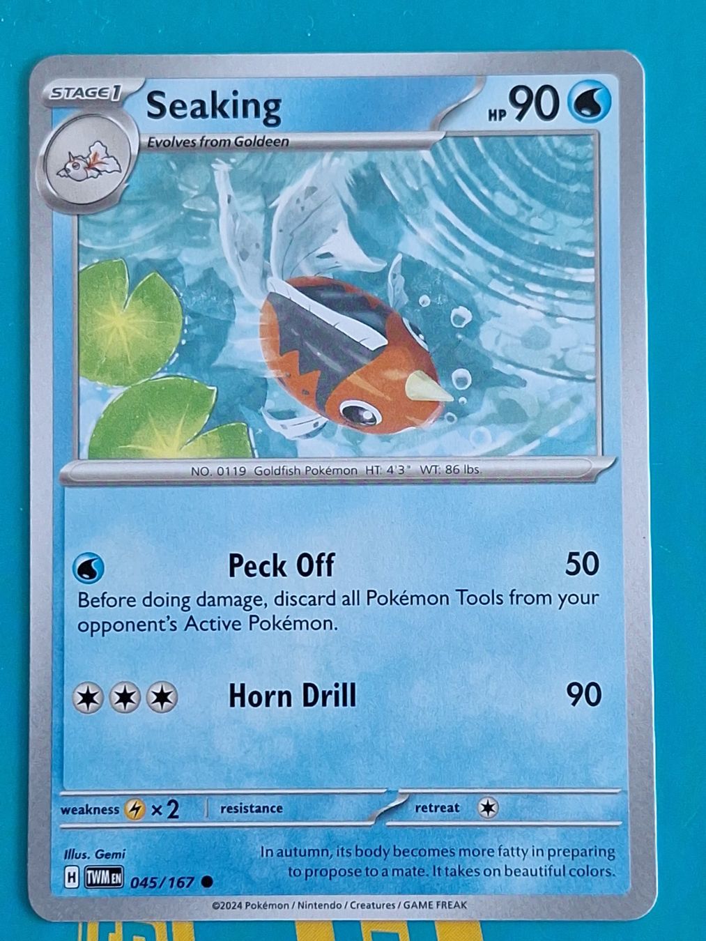 Pokémon Carte collezionabili: Seaking Golking - Twilight Masquerade Pokemon - #7.2 – Usato da Altstätten SG venduto da GGsGameshop