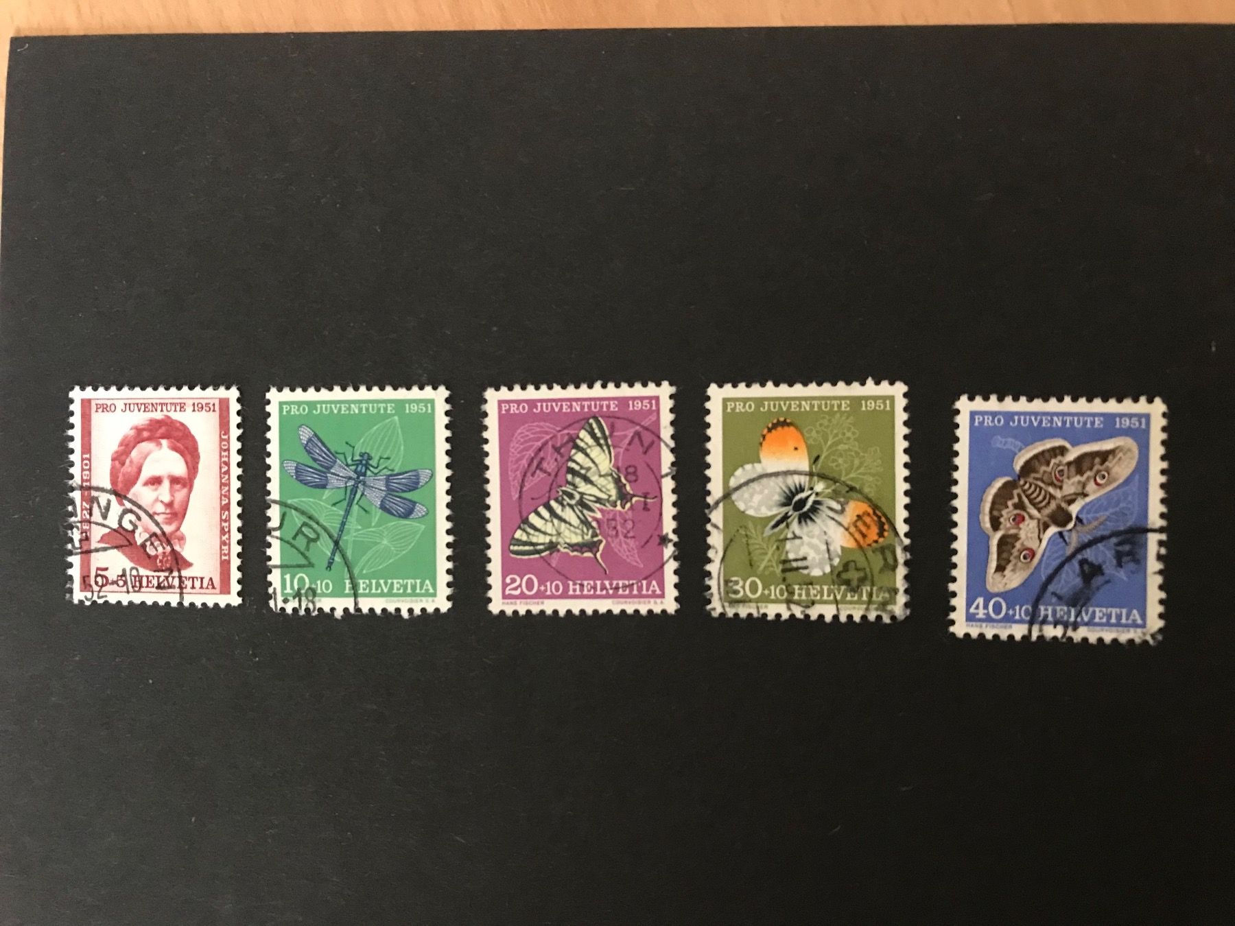 Tutti i francobolli: 1951, Pro Juventute J138 - J142 – Usato da stäfa venduto da brandy66