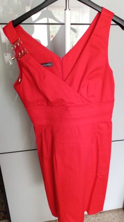 Élégante robe rouge vif SANDRO FERRONE- Taille 38 - 44  IT