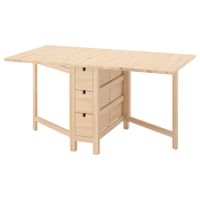 Ikea Klapptisch Norden Holz mit 6 Schubladen. 