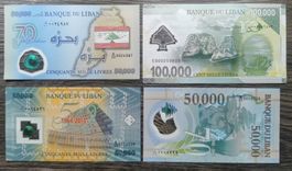 Liban 4 Billets Commemorative UNC