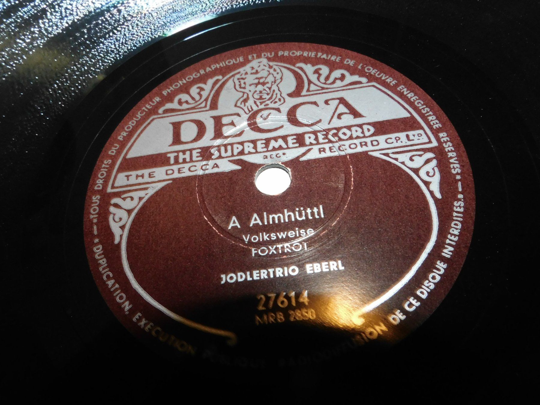 Dischi in vinile: Grammo LP Schellack - A Almhüttl - Jodlertrio Eberl – Usato da Sursee venduto da 76 3